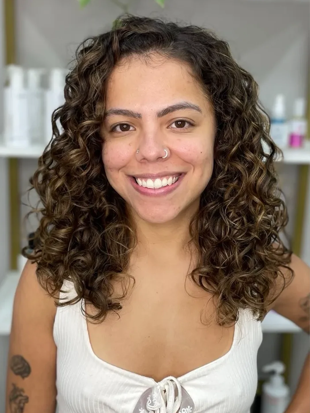 Depois do serviço Botox para cachos